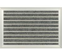 Relaxdays Paillasson, Aluminium, 60x40 cm, pour intérieur & extérieur, Tapis résistant aux intempéries, argenté - Gris