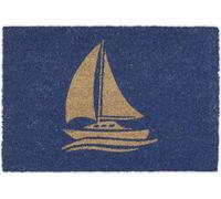 relaxdays Paillasson avec voilier bleu