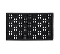 Relaxdays Paillasson Caoutchouc, 45x75 cm, antidérapant, résistant aux intempéries, intérieur extérieur, Picots, Noir, 1 unité