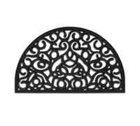 Relaxdays Paillasson caoutchouc demi-rond