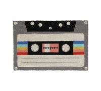Relaxdays Paillasson Coco 60x40 cm, Tapis, Motif Cassette, antidérapant, résistant, intérieur, extérieur, Multicolore