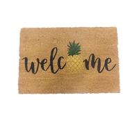 Relaxdays Paillasson Coco, Ananas, 60 x 40 cm, antidérapant, résistant aux intempéries, intérieur et extérieur.