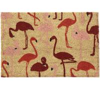 relaxdays Paillasson coco avec flamants roses