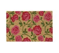 Relaxdays Paillasson coco avec motif de roses