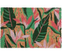 relaxdays Paillasson coco avec motif végétal