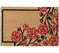 relaxdays Paillasson coco avec roses