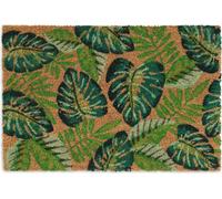 relaxdays Paillasson coco feuilles de monstera