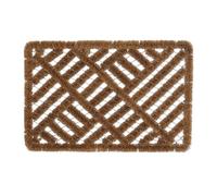 Relaxdays Paillasson Coco grillagé, Fibres de Coco et métal, résistant aux intempéries, 40 x 60 cm, Coloris Naturel