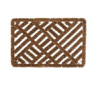 Relaxdays Paillasson Coco grillagé, Fibres de Coco et métal, résistant aux intempéries, 40 x 60 cm, Coloris Naturel