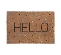 Relaxdays Paillasson coco Hello à pois