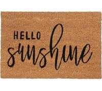 relaxdays Paillasson coco Hello Sunshine