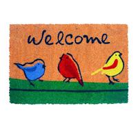 Relaxdays Paillasson Coco 'Welcome' 60×40 cm, antidérapant, Multicolore