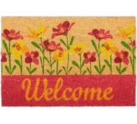 relaxdays Paillasson Coco Welcome Fleurs