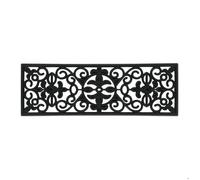 Relaxdays Paillasson de Marche Caoutchouc, Tapis Porte entrée, extérieur, intérieur, Ornement, antidérapant, 75x25, Noir