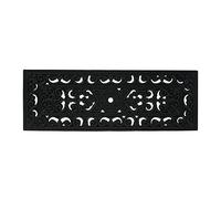 Relaxdays Paillasson de Marche Caoutchouc, Tapis Porte entrée, extérieur, intérieur, Ornement, antidérapant, 75x25, Noir