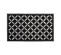 Relaxdays Paillasson en caoutchouc antidérapant, résistant aux intempéries, HLP : 0,5 x 75 x 45 cm, extérieur, noir