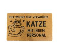 Relaxdays Paillasson en Coco 60 x 40, antidérapant, résistant aux intempéries, intérieur et extérieur, Naturel