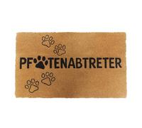 Relaxdays Paillasson en Coco 60 x 40, Tapis de Porte, antidérapant, extérieur et intérieur, Noir