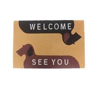 Relaxdays paillasson en Coco antidérapant 80 x 50 cm résistant aux intempéries Naturel/Noir