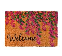 Relaxdays paillasson coco Welcome 60x40 cm, antidérapant, résistant intempéries, intérieur/extérieur, multicolore