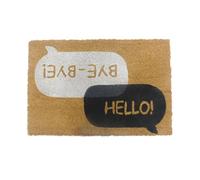 Relaxdays Paillasson en Coco, Message accueillant, 60 x 40 cm, antidérapant, résistant aux intempéries, Multicolore