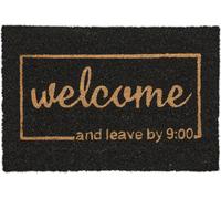 relaxdays Paillasson en coco "Welcome and leave by 9