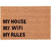 relaxdays Paillasson en noix de coco "MY WiFi MY RULES