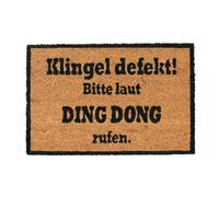 Relaxdays Paillasson fibre de coco DING DONG