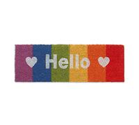 Relaxdays Paillasson coco avec inscription Hello