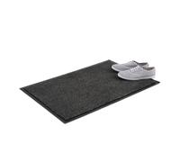 Relaxdays Paillasson gris chiné tapis d’entrée couloir intérieur extra plat mince 60 x 90 cm, noir-gris