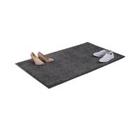 Relaxdays Paillasson gris chiné tapis d’entrée couloir intérieur extra plat mince 90 x 150 cm, noir-gris