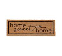 Relaxdays Paillasson, « Home Sweet Home », 75 x 25 cm, Tapis entrée, intérieur, extérieur, antidérapant, Nature/Noir