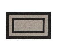 Relaxdays Paillasson long fibres de coco tapis de sol tapis porte d’entrée balcon jardin terrasse HxlxP : 75 x 45 x 1,5 cm face inférieure antidérapante caoutchouc PVC, couleur gris