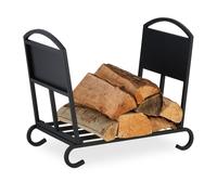 relaxdays Panier à bois de cheminée pliable en métal
