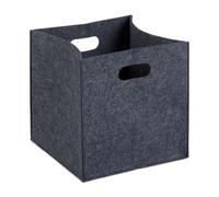 Relaxdays Panier à bûches lot de 2 anthracite