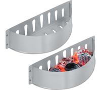 relaxdays Panier à charbon Acier Set de 2 pièces