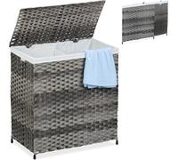 relaxdays Panier à linge aspect rotin 110 L