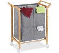 relaxdays Panier à linge avec roulettes