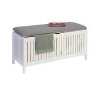 Relaxdays Panier à linge avec assise en noyer