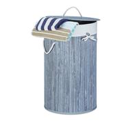 Relaxdays Panier à linge bambou rond