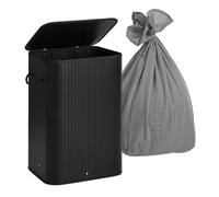 Relaxdays Panier à linge en bambou 2 compartiments