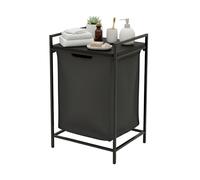 Relaxdays Panier à Linge métallique avec Tablette Amovible, 65 L, H 72 x L 50 x P 33 cm, Noir