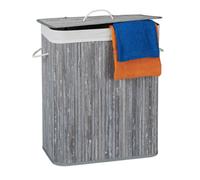 relaxdays Panier à linge gris