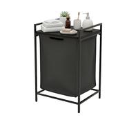 Relaxdays Panier à Linge métallique avec Tablette Amovible, 65 L, H 72 x L 50 x P 33 cm, Noir