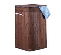 relaxdays Panier à linge pliable en bambou