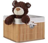 relaxdays Panier de rangement en bambou