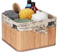 relaxdays Panier de rangement en bambou