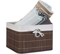 relaxdays Panier de rangement en bambou