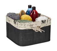 Relaxdays Panier de rangement en bambou lot de 3
