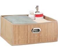 relaxdays Panier de rangement en bambou plat